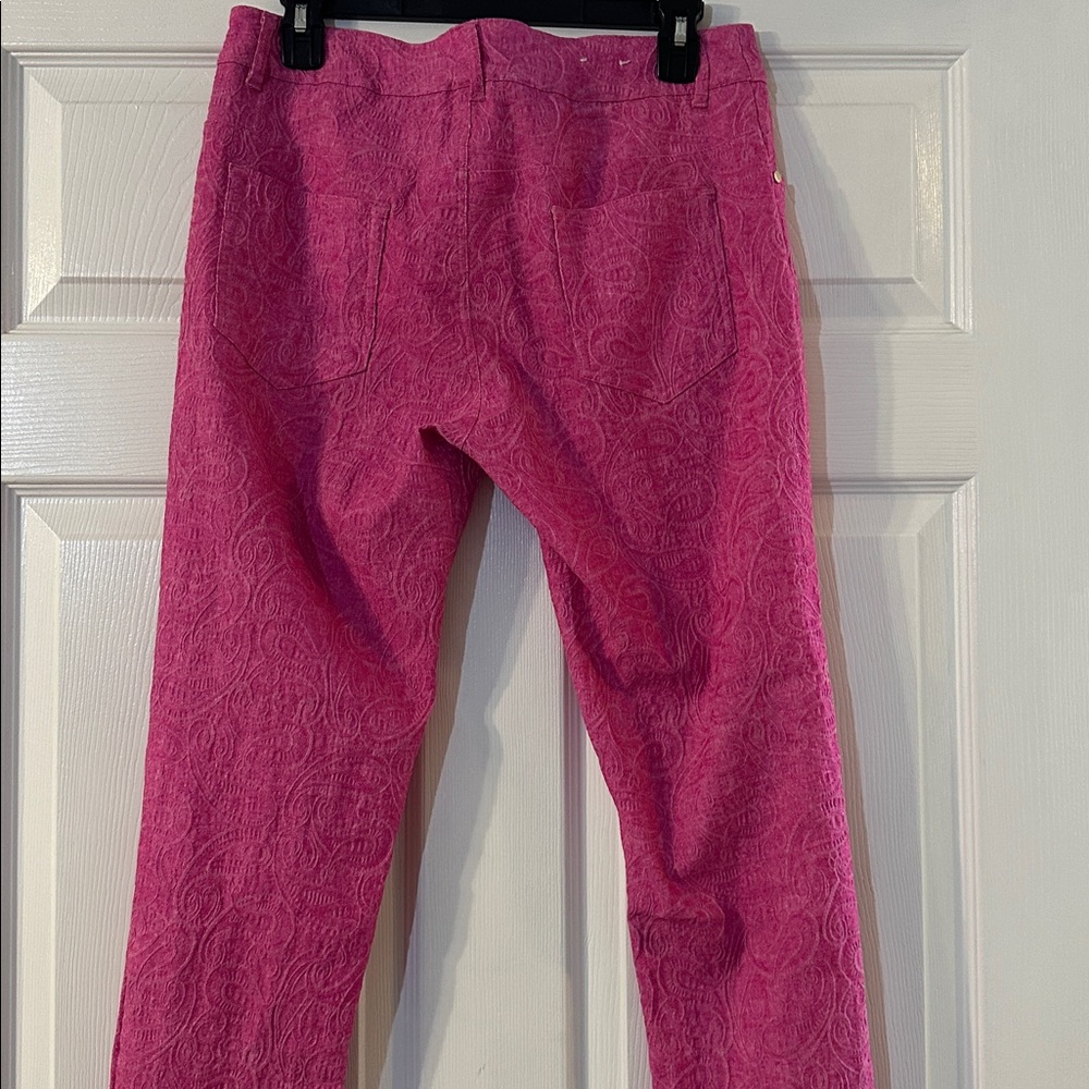 Eric Vibrant Pink Textured/Patterned Pants - Picture 6 of 6